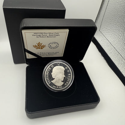 2023 Canada $30 Vantage Point Bald Eagle by Robert Bateman - back