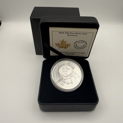2024 Canada $20 Nunavut 1 oz Fine Silver Proof Coin - front
