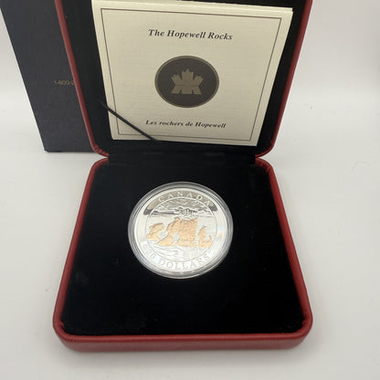 2004 Canada $20 The Hopewell Rocks Fine Silver Proof Coin - front