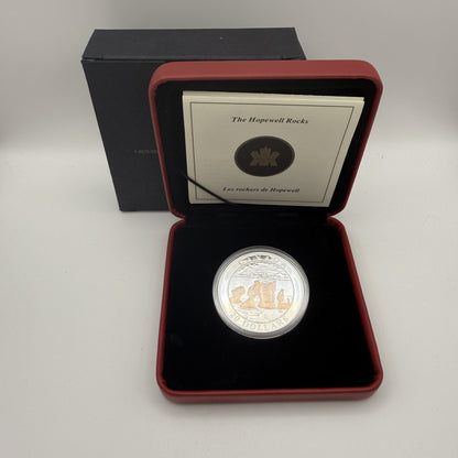 2004 Canada $20 The Hopewell Rocks Fine Silver Proof Coin - front