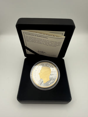 2023 Canada 5-Cent 2 oz Fine Silver Coin – 1947 Maple Leaf Mark (Gilded)