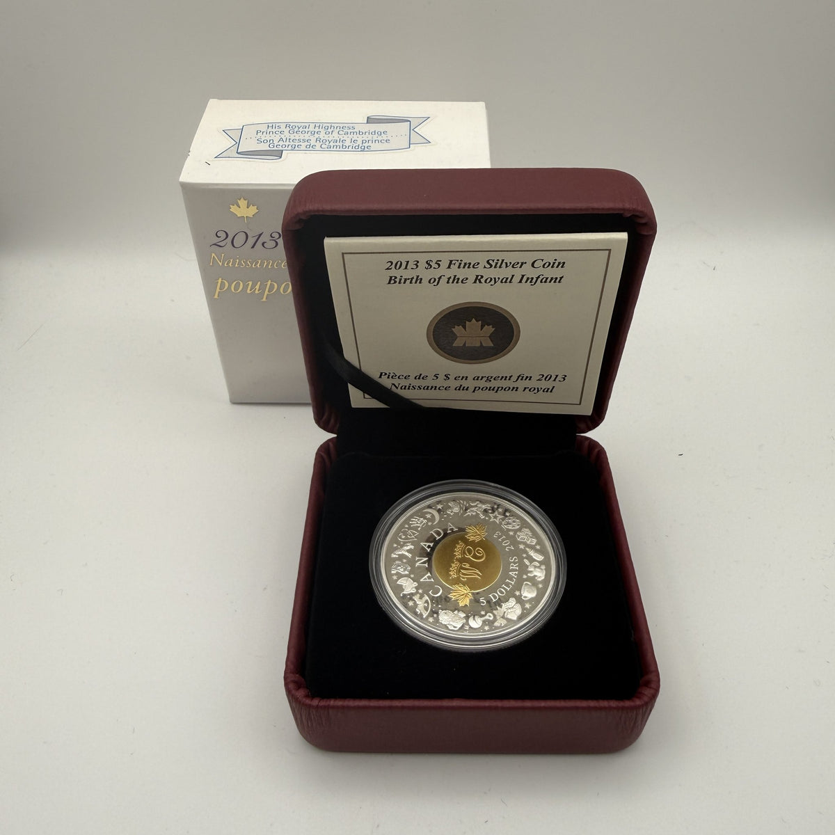 2013 Canada $5 Birth of the Royal Infant - second coin in case