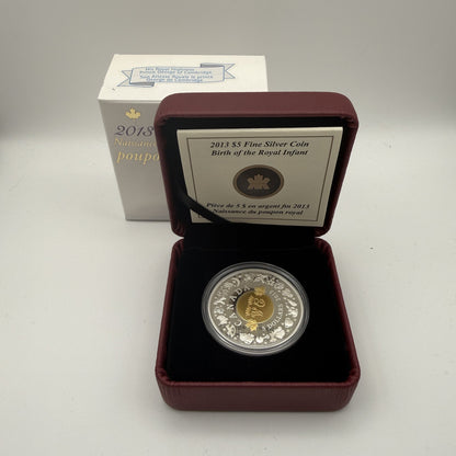 2013 Canada $5 Birth of the Royal Infant - second coin in case
