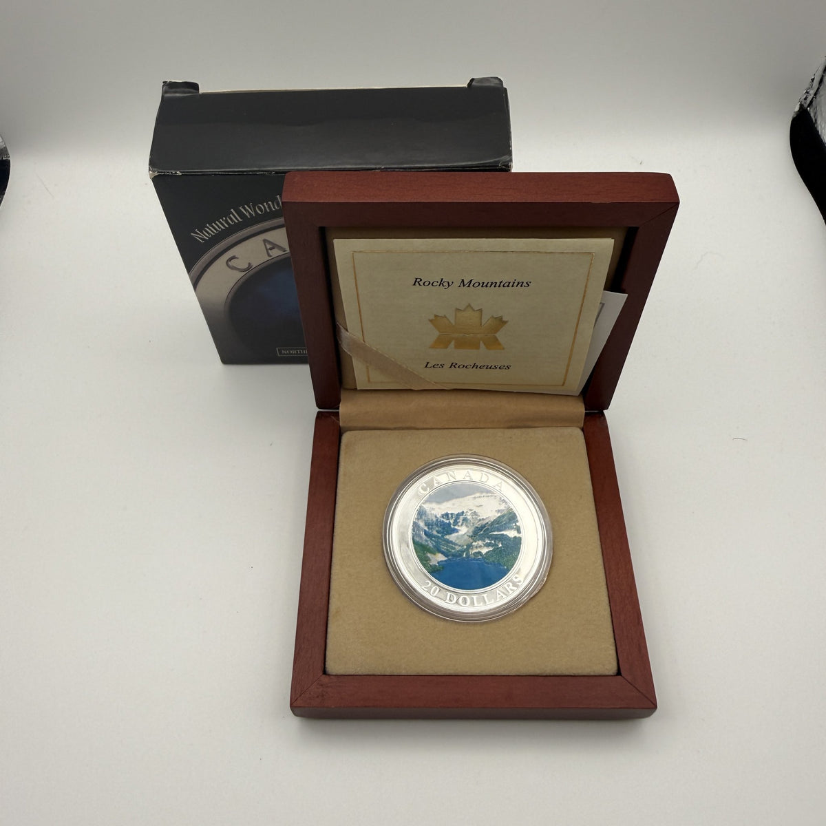 2003 Canada $20 The Rockies - second coin in wooden box