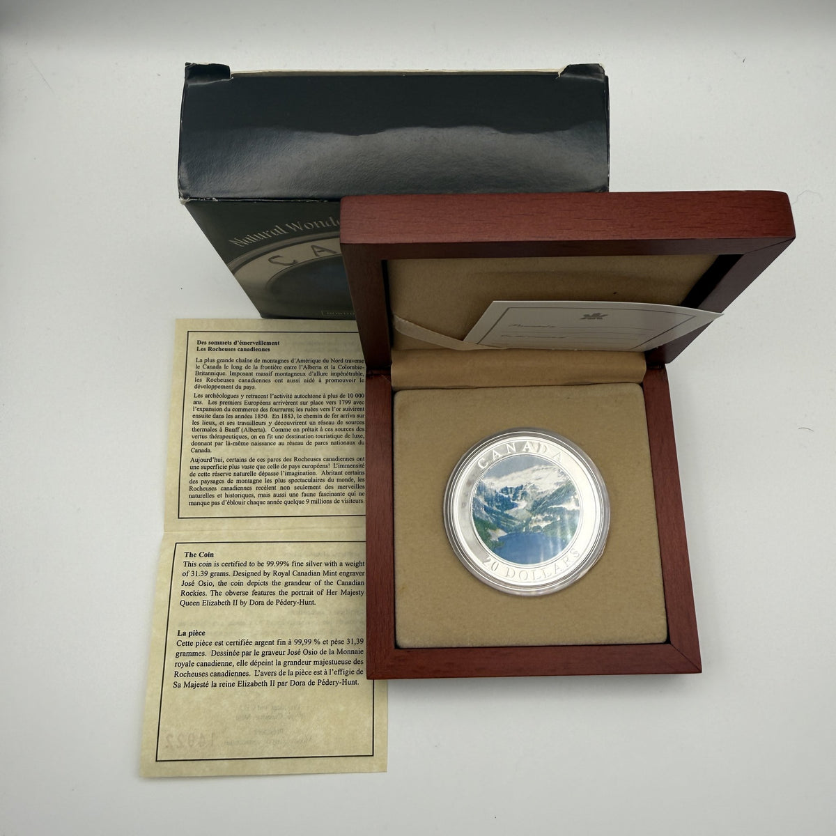 2003 Canada $20 The Rockies - second coin with card